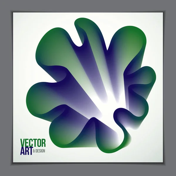 波線の花の抽象的なベクトル形状 抽象的な芸術要素 ギフトカード カバー ポスター パンフレットに最適です 明るい色波の寸法オブジェクト — ストックベクタ