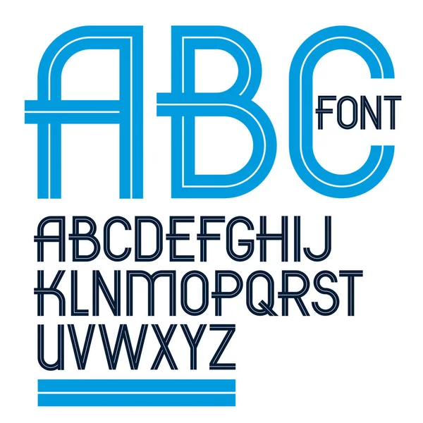 Set Vector Upper Case Russian Alphabet Letters Created White Stripes — стоковый вектор