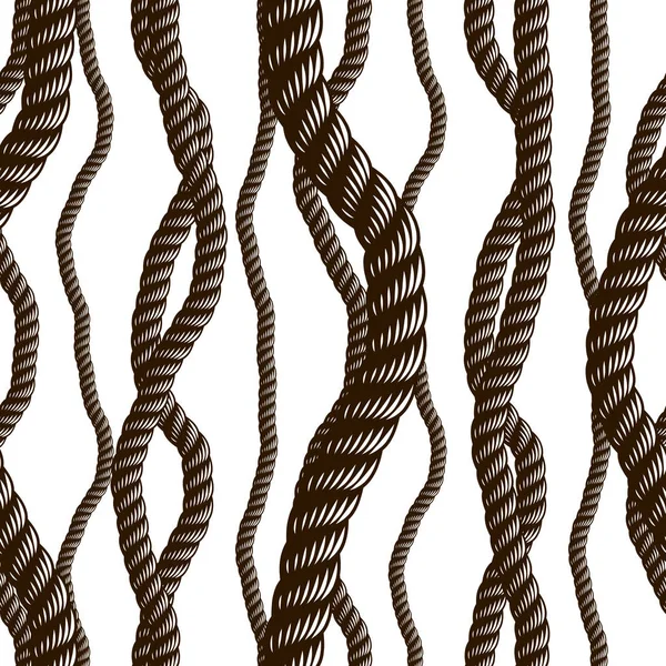 ロープのシームレスなパターン トレンディなベクトルの壁紙背景 ネイビーのシンプルな最小限海洋ロープ無限のデザインです ファブリック 包装用 Web および印刷が可能 — ストックベクタ