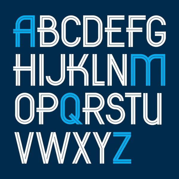 Set Van Vector Hoofdletters Engelse Alfabet Letters Gemaakt Met Witte — Stockvector