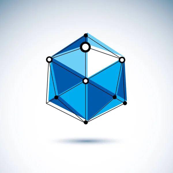 Stavební Průmysl Logo Abstraktní Izometrické Konstrukce Nízké Poly Vektorové Ilustrace — Stockový vektor