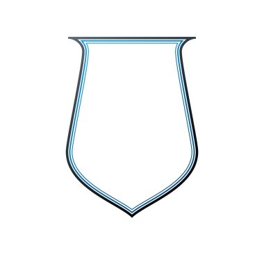 Lüks çerçeve boş boşluk, vektör güvenlik kalkanı veya barınak.