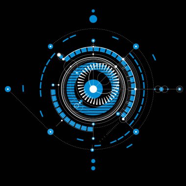 Vektör mühendislik teknolojik arka plan, fütüristik teknik planı, mekanizma. Mekanik düzeni, mavi soyut endüstriyel tasarım Web sitesi arka plan olarak kullanılabilir.