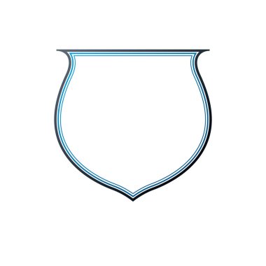 Vintage çerçeve açık boşluk, Hanedan tasarım, Koruma Kalkanı. Antika silah kat dekoratif amblemi vektör illüstrasyon izole.