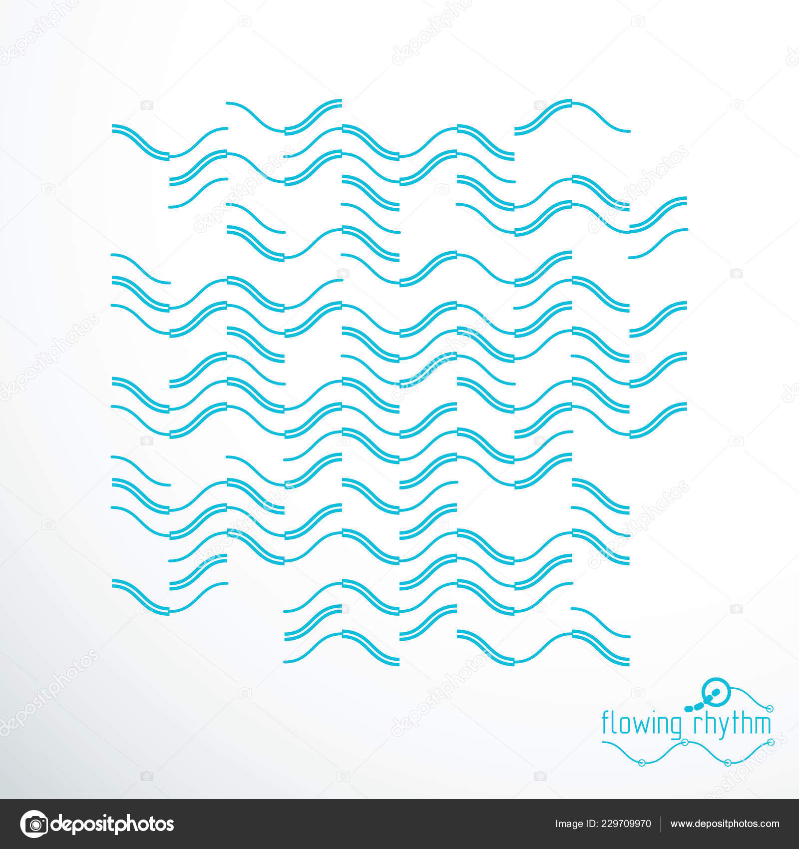 Flowing Rhythm Abstract Wave Lines Vector Background Use Graphic Web Vector Image By C Ostapiusangelp Vector Stock