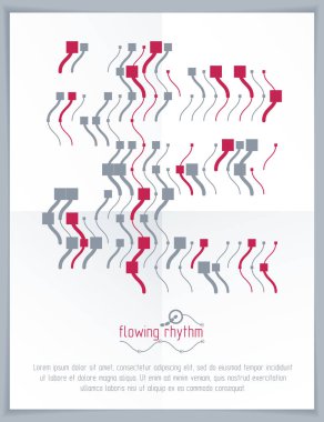 Teknolojik vektör duvar kağıdı soyut çizgilerle yapılmış. Modern geometrik kompozisyon reklam afişi olarak kullanmak için.