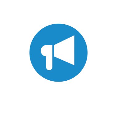 Finans simgesi. Beyaz arka plan üzerinde izole vektör çizim. Hoparlör simgesi.