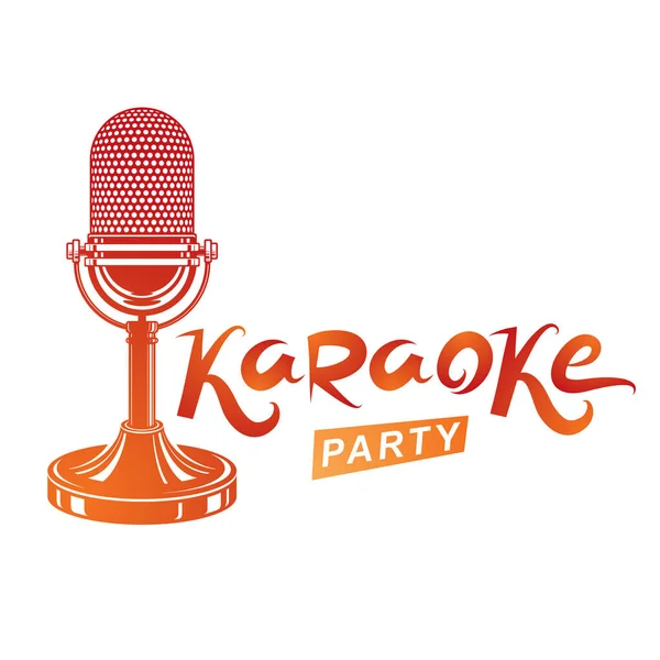 Presentación Estilo Vida Ocio Relajación Cartel Invitación Fiesta Karaoke Creado — Vector de stock
