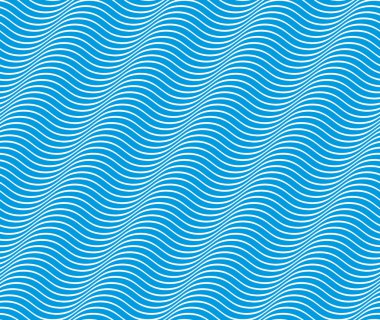 Deniz vektör stilize mavi dalgalar ile seamless modeli, eğri çizgiler tekrar döşeme arka plan, dalga su soyut tasarım soyut.