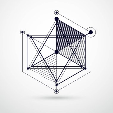 Teknoloji vektör siyah ve beyaz duvar kağıdı 3D küpleri ve çizgiler ile yapılmış mühendislik, mühendislik teknolojik duvar peteğin ile teknik arka plan yaptı