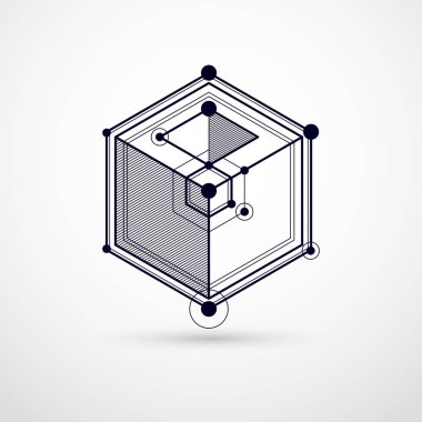 Vektör Sanayi ve siyah ve beyaz arka plan, gelecek teknik planı mühendislik