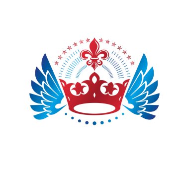 Royal Crown amblemi vektör çizim