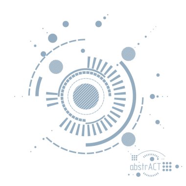 Teknoloji vektör duvar kağıdı yapılmış daireler ve çizgiler, teknik çizim arka plan ile mühendislik