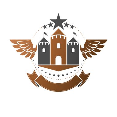 Antik Bastion amblemi vektör çizim