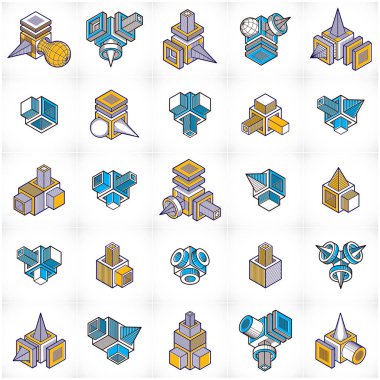 Soyut şekiller vektör mühendislik ayarla