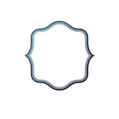 Vintage çerçeve açık boşluk, Hanedan tasarım ile. Antika silah kat dekoratif amblemi vektör illüstrasyon izole.