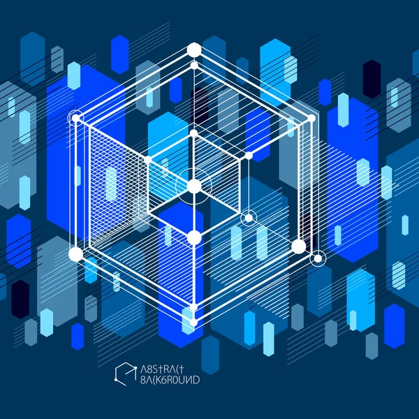 Fondo Isométrico Geométrico Vectorial Abstracto — Archivo Imágenes Vectoriales