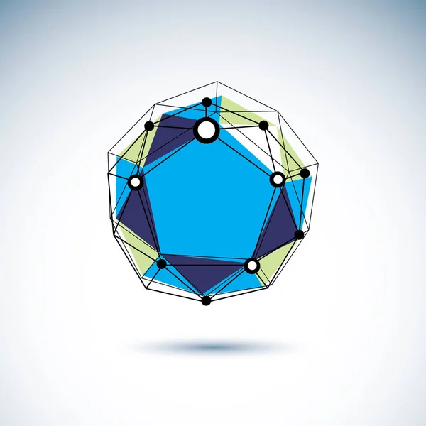 Логотип Строительной Отрасли Векторная Иллюстрация Абстрактной Трехмерной Геометрической Формы Многоугольная — стоковый вектор