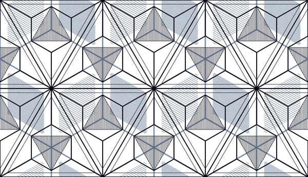 Geométrica Líneas Abstracto Patrón Sin Costura Vector Fondo Línea Ingeniería — Archivo Imágenes Vectoriales