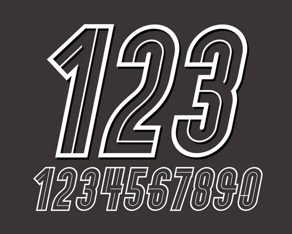 Vector Illustration Numbers Black Backdrop — Stock Vector