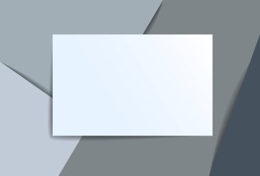 Metin tasarım şablonu, el ilanı, poster, kart, pankart, reklam düzeni, ılımlı renkler ve geometrik şekiller için kopya alanı olan çerçeve modern biçim kağıdı 3d illüstrasyonunu kes