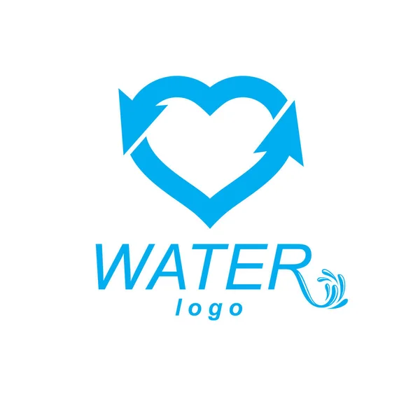 Vector Azul Claro Logotipo Gota Agua Para Uso Como Símbolo — Vector de stock