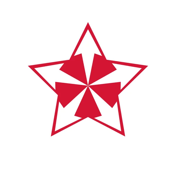 Freccia Diffusa Vettoriale Elemento Grafico Logo Concettuale Successo Aziendale Isolato — Vettoriale Stock