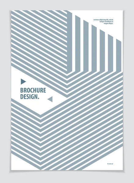 Moderne Minimale Sjabloon Brochure Folder Poster Vector Geometrische Patroon Abstracte — Stockvector