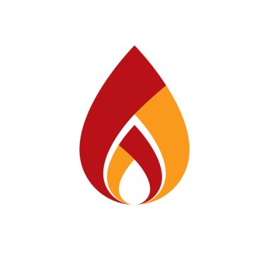 Alev, yangın öğe soyut vektör çizim kullanılmak üzere grafik tasarım yakıcı gücü.