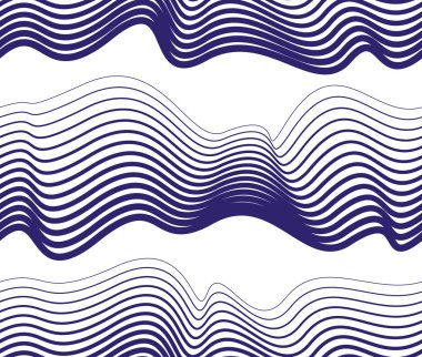 Dalgalar seamless modeli, tekrar sonsuz arka plan, mavi renk ritmik dalgalar vektör su akıntısı eğri çizgiler.