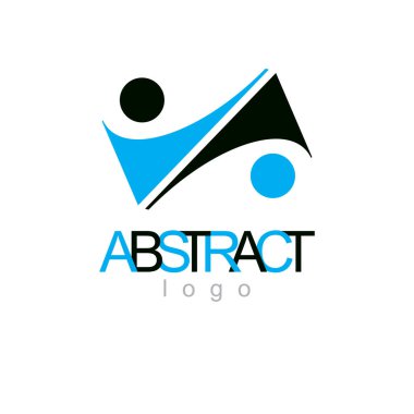 Vektör kavramsal geometrik form iş yenilik logo olarak kullanılabilir.