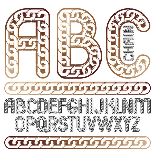글꼴에서 스크립트는 대문자에 Abc 링크를 — 스톡 벡터
