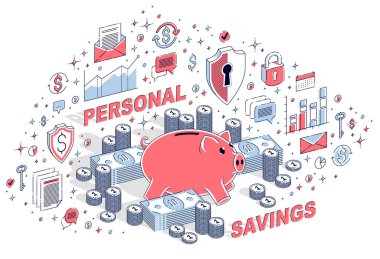 iş motivasyon posteri, nakit para yığınları beyaz arka plan üzerinde izole yazı ile