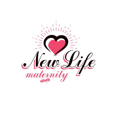 Beyaz arka plan üzerinde izole kalp amblemi