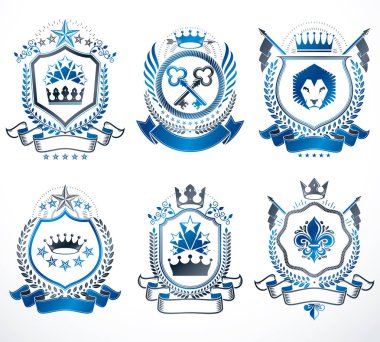 Hanedan dekoratif silah kat, vintage tasarım öğeleri koleksiyonu