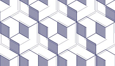 Soyut geometrik küpleri Dikişsiz desen arka plan
