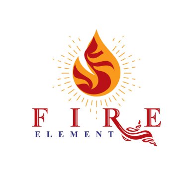 alev, yangın öğe Soyut logo yanan güç 