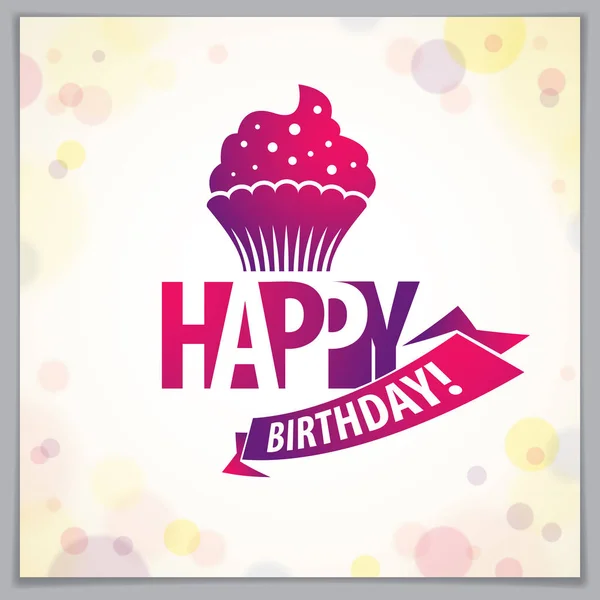 Happy Birthday Greeting Card — Stock Vector