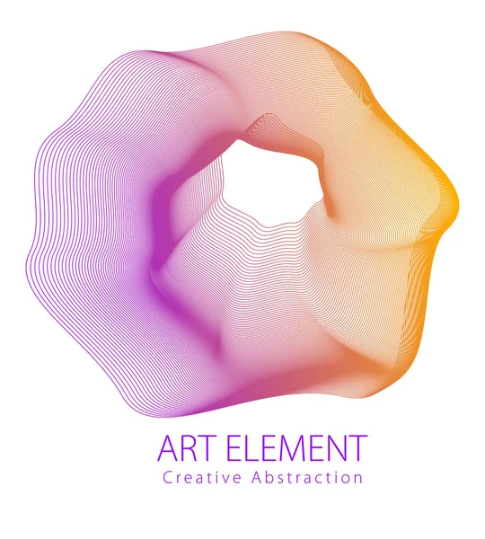 Elemento Arte Abstracto Para Diseño Flor Lineal — Archivo Imágenes Vectoriales