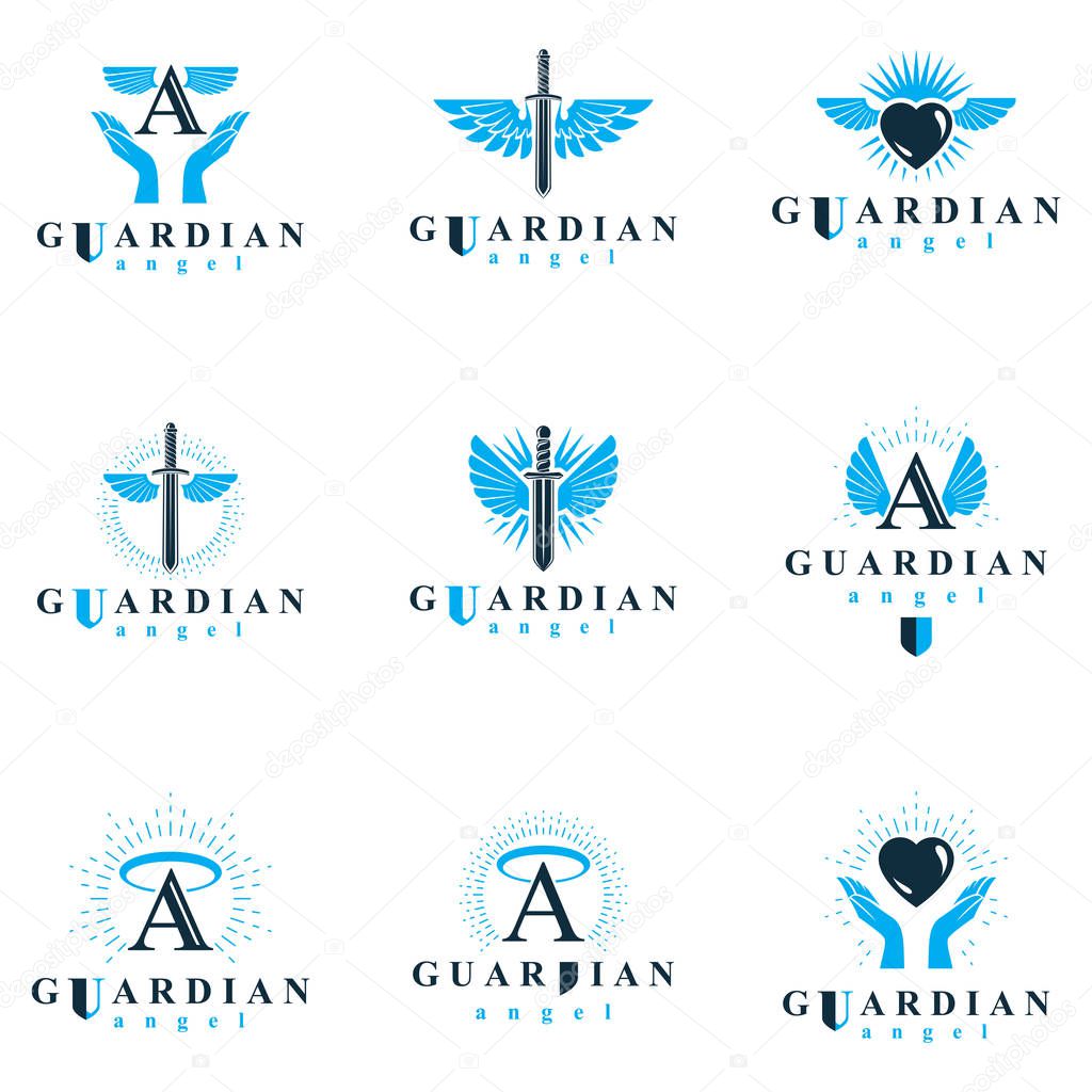 Holy spirit graphic logotypes collection