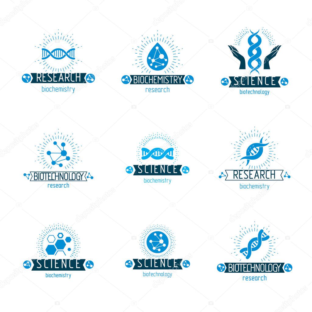 Set of models of molecule and human dna