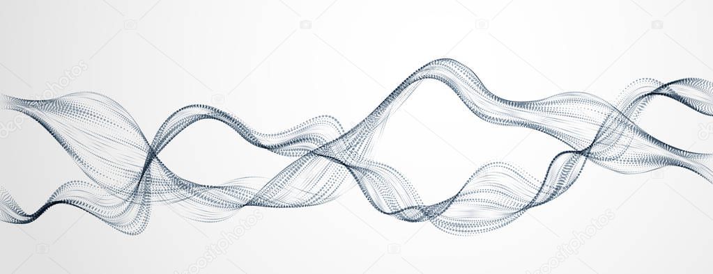 Dynamic particles mutual sound wave flowing