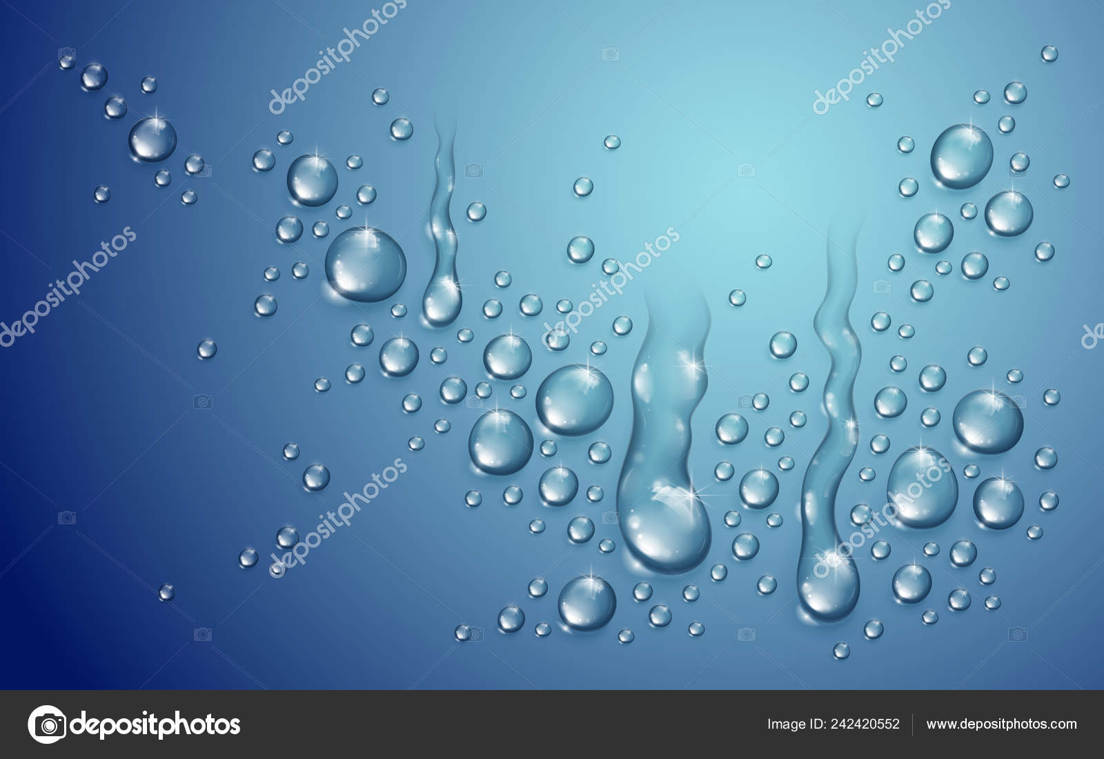 Gotas Agua Ducha Piscina Condensado Gotas Lluvia Ilustración Vectorial  Transparente Vector de stock #242420552 de ©Ostapius, image size:1600x1100