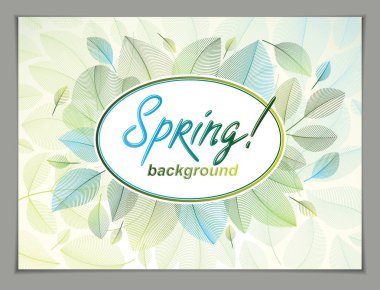 Yay yazı logosuna sahip yatay pankart tasarla, yeşil ve taze yaprakların çerçeve yapısı arka plan. Mevsimlik kart, terfi teklifi. Şık botanik çizimler, çevre.