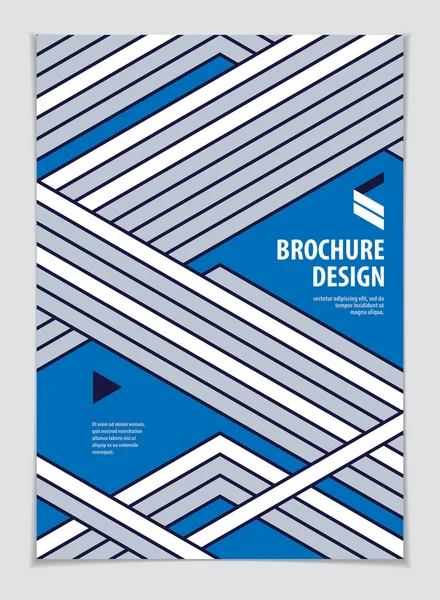 Design Sjabloon Voor Flyer Boekje Wenskaart Uitnodiging Reclame Geometrische Lijn — Stockvector