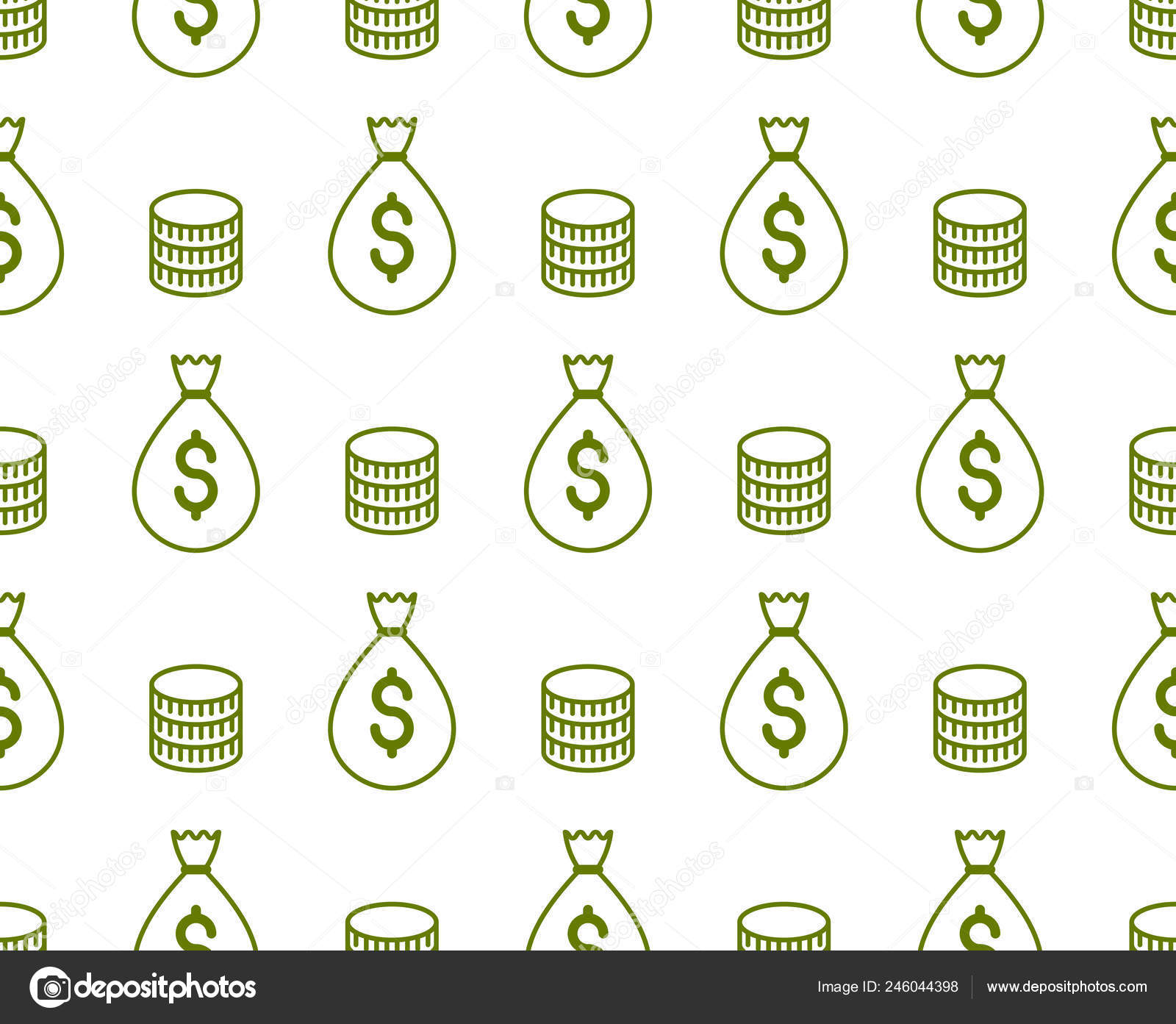 Money Bags Seamless Background Backdrop Financial Business Website  Economical Theme Stock Vector Image by ©Ostapius #246044398