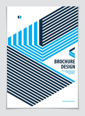 Geleceğin geometrik tasarım şablonu. Soyut çizgili dokulu geometrik vektör deseni. Kapak, Plakkart, Poster, Flyer ve Sancak Tasarımı için düzenleme. A4 yazdırma biçimi.