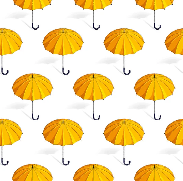 Umbrellas Seamless Background Weather Outdoors Fashion Accessories Theme Vector Wallpaper — Stock Vector