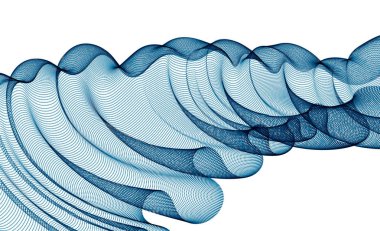 Vektör arka plan dalga akan parçacıkların smoot ile