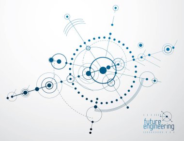 Vektör endüstriyel ve mühendislik arka plan, gelecekteki teknik p